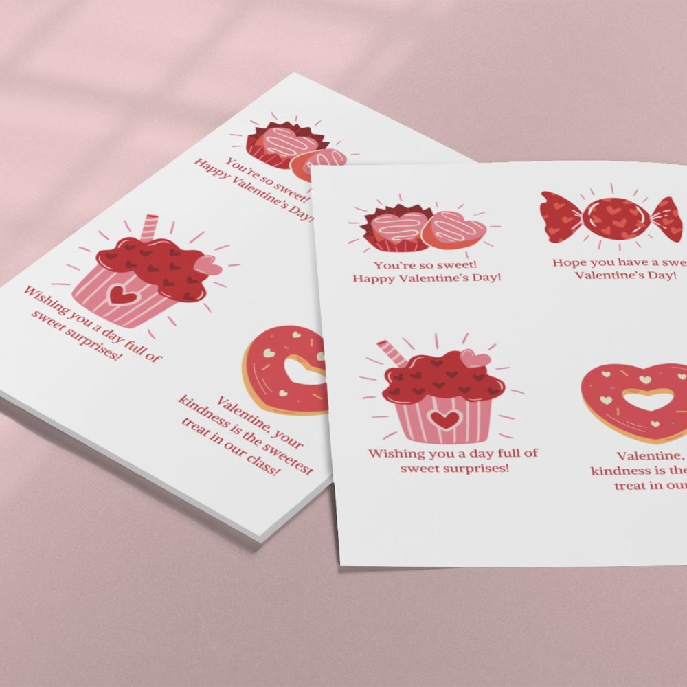 Sweet Themed Valentine's Day Cards